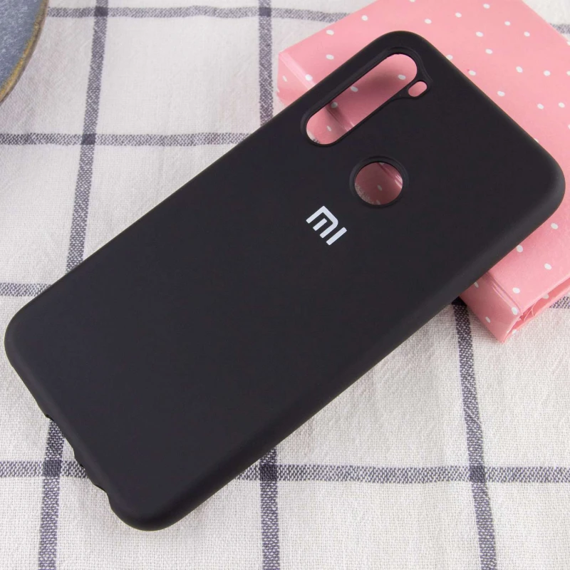 Чехол Silicone Case с закрытым низом для Xiaomi Redmi Note 8 – Черный / Black. Фото 2 из 3