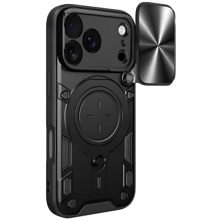 Ударопрочный чехол Bracket Ringstand с защитной шторкой для камеры для Apple iPhone 17 Pro (6.3") фото 1 из 2