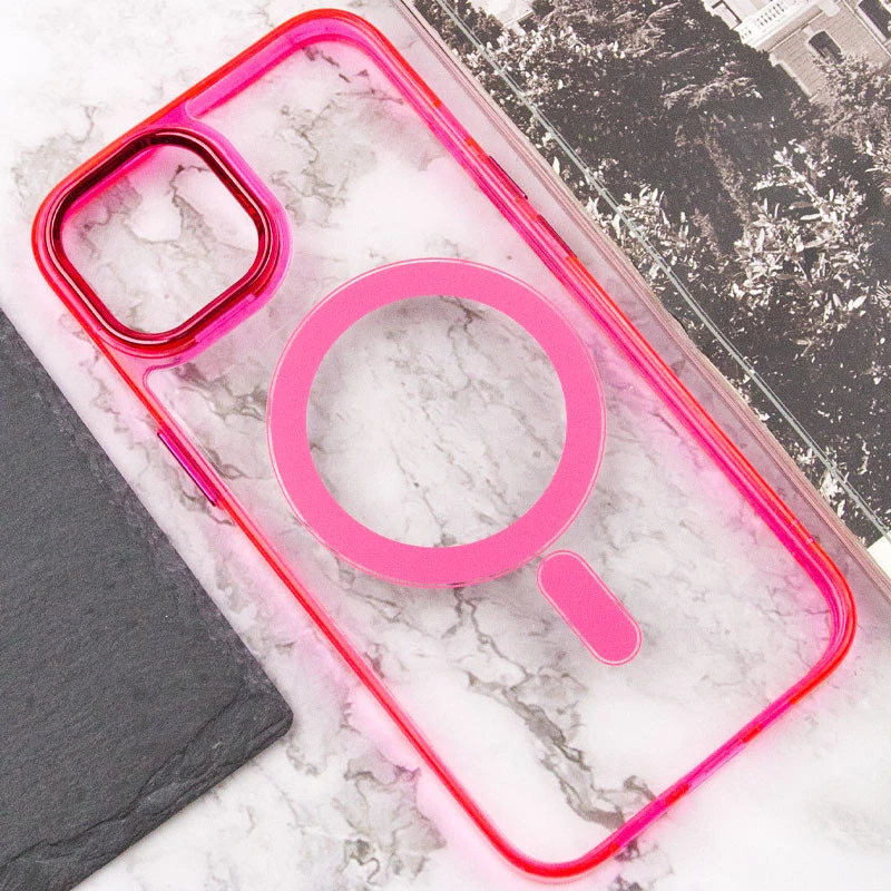 Силіконовий чохол Iris с MagSafe на Apple iPhone 12 Pro Max (6.7") – Малиновий. Фото 6 з 8