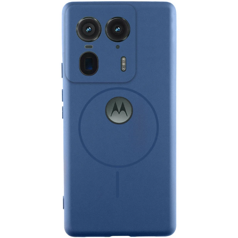 Силіконовий чохол Lakshmi MagFit з захистом камери для Motorola Edge 50 Ultra – Синій / Navy blue. Фото 2 з 5