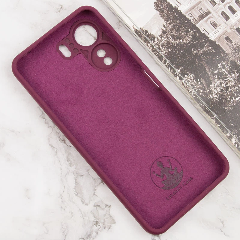 Чохол Silicone Case Lakshmi Premium L з закритою камерою на Xiaomi Redmi 13C – Бордовий / Plum. Фото 5 з 12