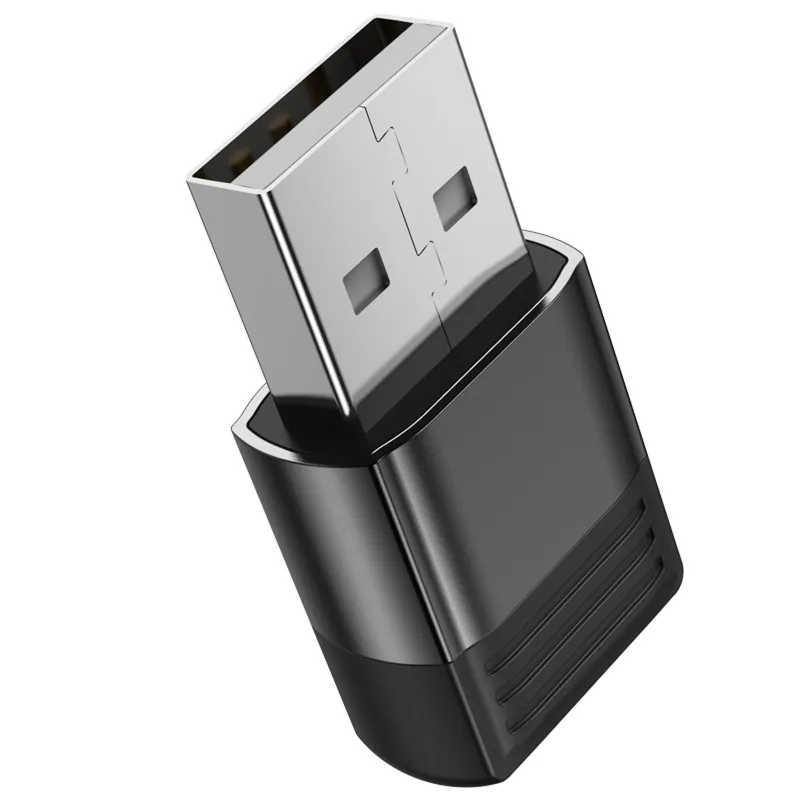 Перехідник Borofone BV18 USB male to Type-C female USB2.0 – Black. Фото 3 з 4