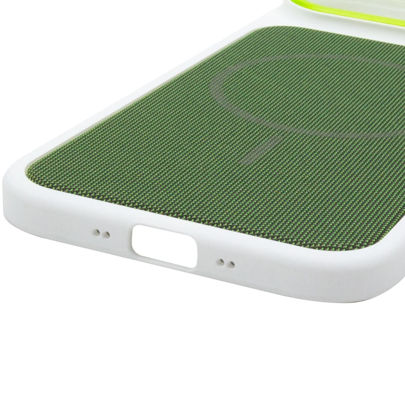 Чехол TPU TechWoven Hybrid with MagSafe для Apple iPhone 17 Air (6.5") – White / Green. Фото 7 из 7