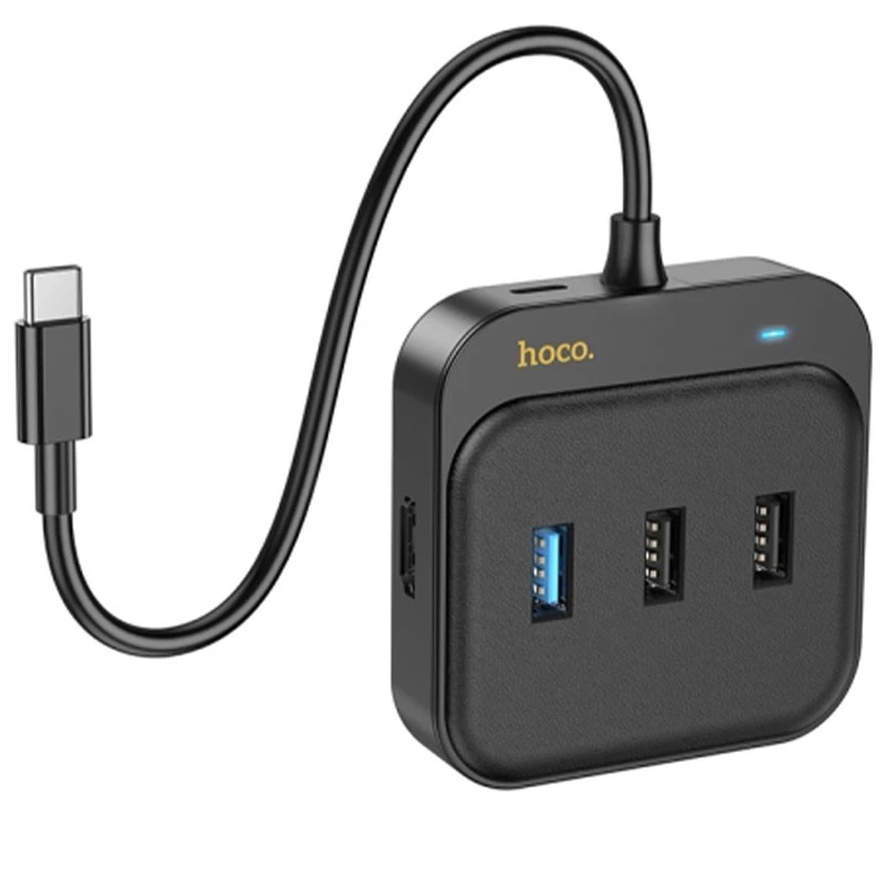 

Переходник HUB Hoco HB37 Easy link 6-in-1 Multiport Adapter (HDTV+RJ45+USB3.0+USB2.0*2+PD100W) (Black)