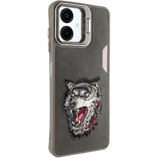 TPU+PC чохол з тваринами для Samsung Galaxy A06 — Grey Wolf