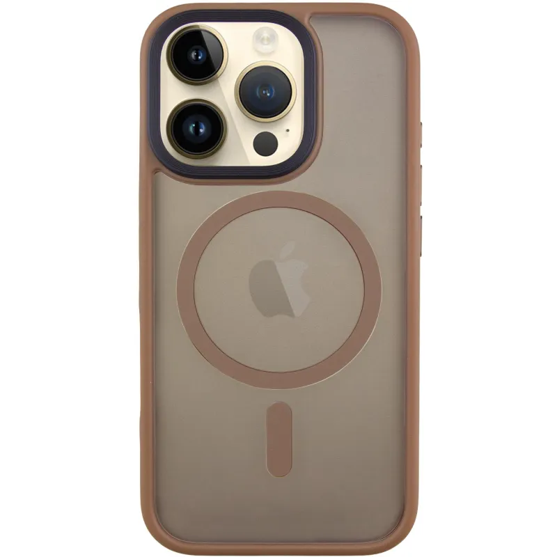 TPU+PC чохол Metal Buttons with Magnetic Fit для Apple iPhone 16 Pro – Золотий / Gold. Фото 1 з 6