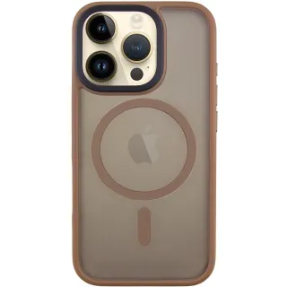 TPU+PC чехол Metal Buttons with Magnetic Fit для Apple iPhone 16 Pro — Золотой / Gold