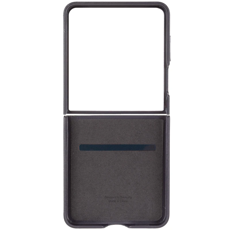Шкіряний чохол Leather Case Premium на Samsung Galaxy Z Flip7 – Dark Gray. Фото 4 з 5