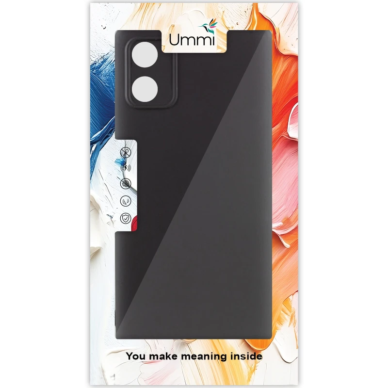 Чохол Silicone Cover Ummi Lakshmi Full Camera (AA) для Motorola Moto E13 – Чорний / Black. Фото 3 з 3