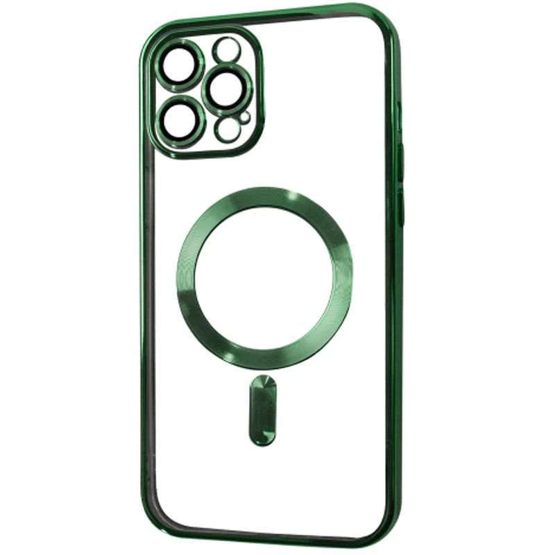 

Хромовый TPU чехол с MagSafe для Apple iPhone 13 Pro (6.1") (Green)