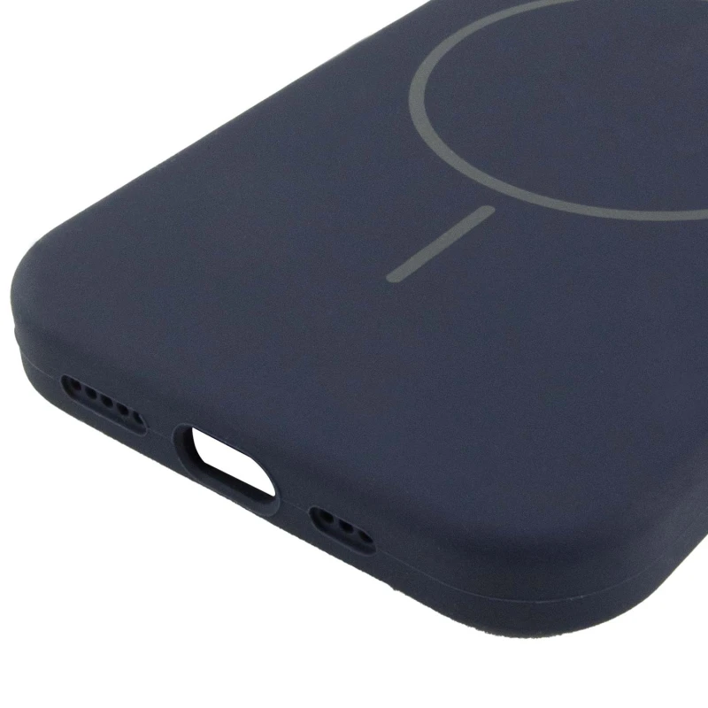 Чохол Silicone Armor Max no logo with MagSafe для Apple iPhone 12 (6.1") – Темно-синій / Midnight blue. Фото 6 з 6