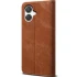 Шкіряний чохол-книжка Urban Denim series для Samsung Galaxy A07 – Brown. Фото 2 з 4