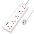 Удлинитель Hoco AC14A Rico PD30W (3USB-A/1C/5xSocket) (1.5m) – White. Фото 4 из 6