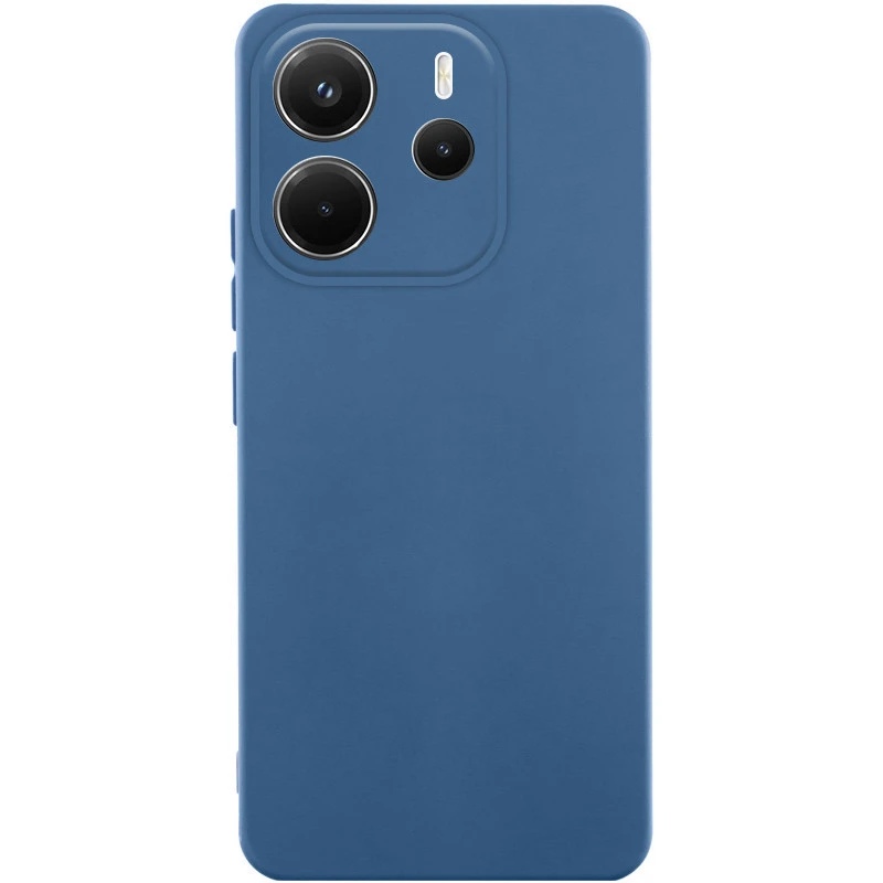 Чохол Silicone Case Lakshmi Premium із закритою камерою для Xiaomi Redmi Note 14 4G (Int. version) – Синій / Denim Blue. Фото 1 з 1