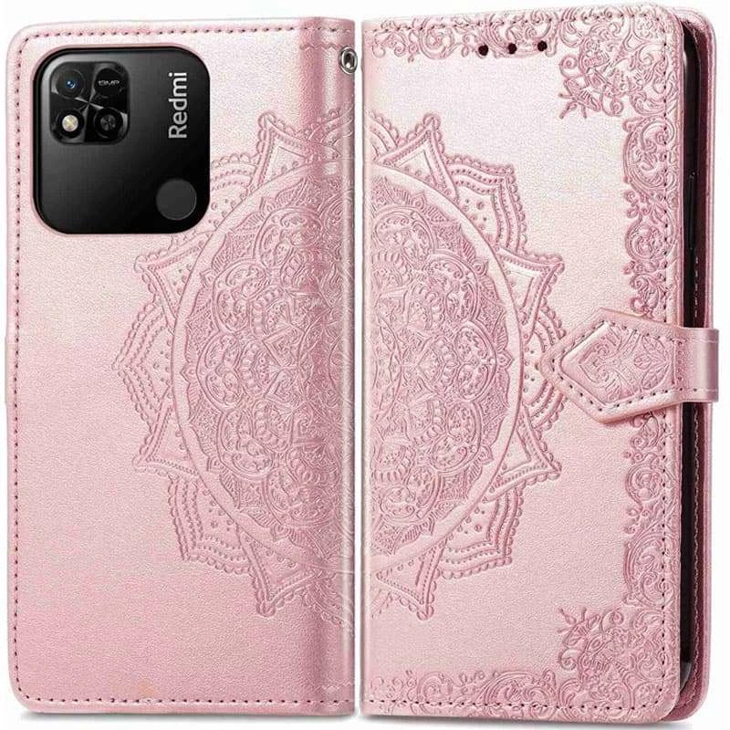 Шкіряний чохол-книжка Art Case з візитницею для Xiaomi Redmi 10C – Рожевий. Фото 2 з 4