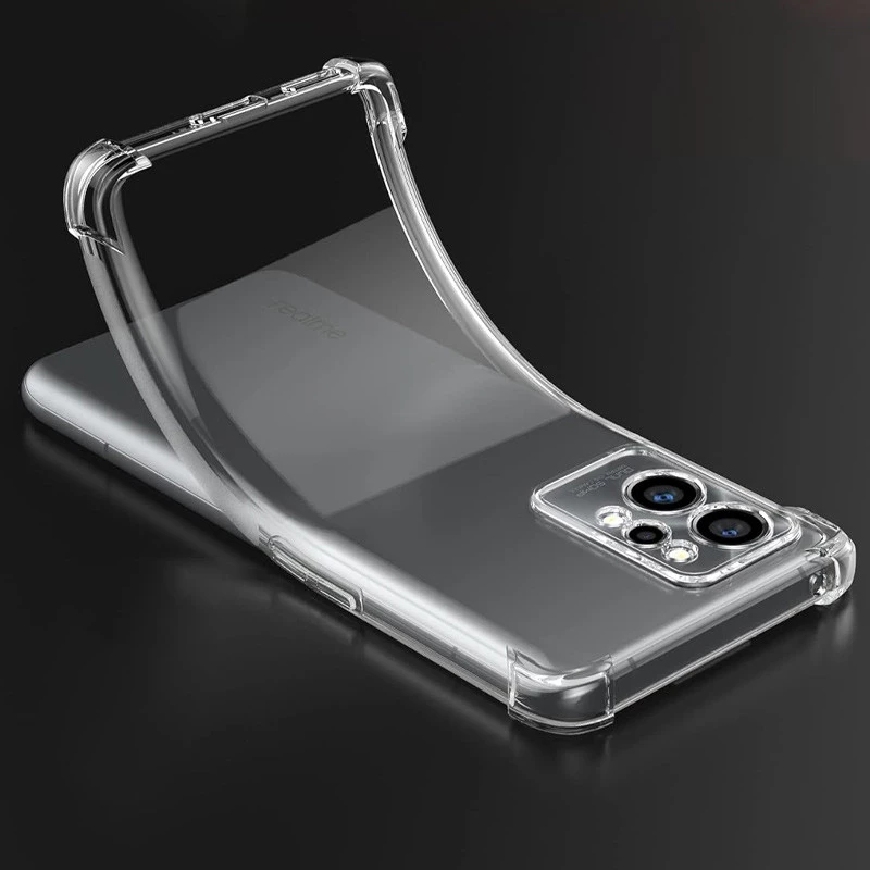 Ультратонкий силіконовий чохол GETMAN з критими бортами та камерою для Realme GT2 – Безбарвний (прозорий). Фото 3 з 8