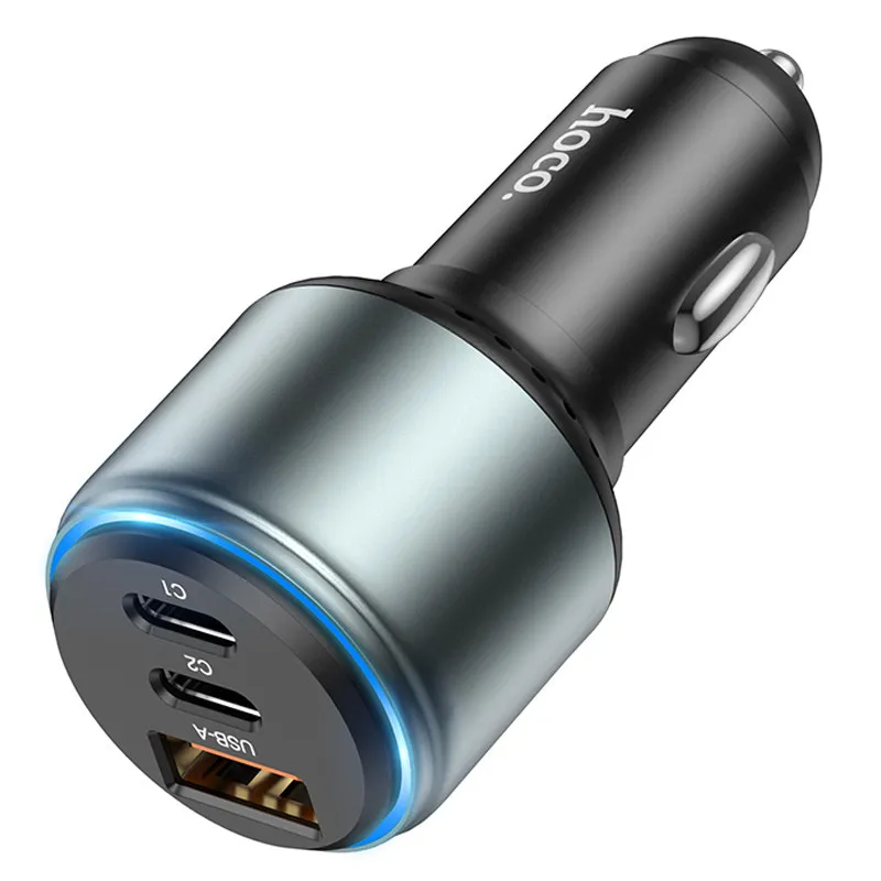 АЗП Hoco NZ9 Galloper 95W (1USB-A/2C) – Black. Фото 3 з 8