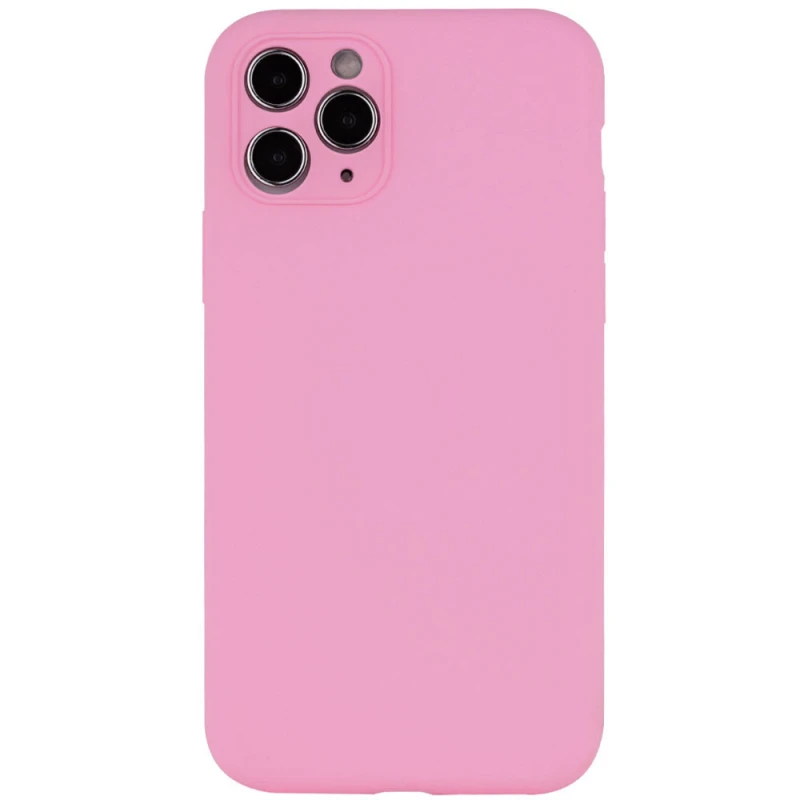 Чохол Silk Full Camera Protective (AA) NO LOGO для Apple iPhone 12 Pro (6.1") – Рожевий / Light pink. Фото 1 з 2
