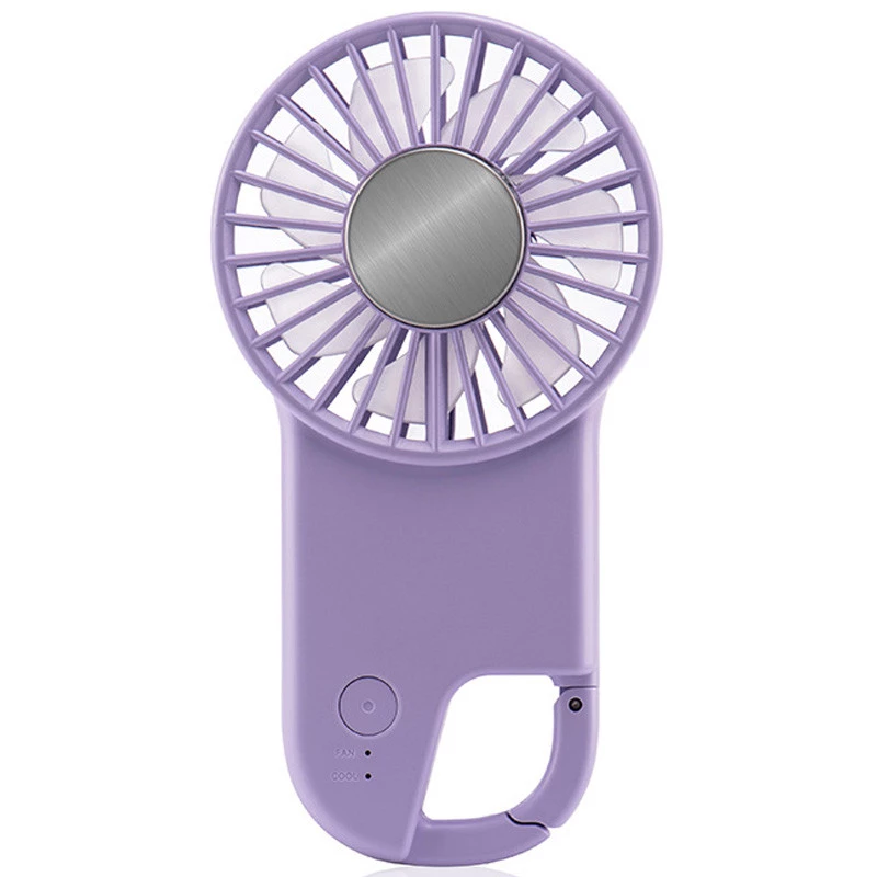 Портативний вентилятор SQT-BF2 з карабіном 1800mAh – Purple. Фото 1 з 3