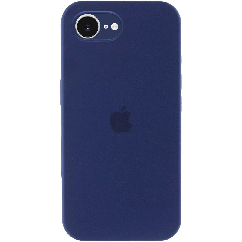 Чохол Silicone Case з закритим низом на Apple iPhone 17e (6.1") – Синій / Deep navy. Фото 1 з 6