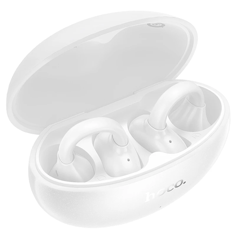 Бездротові TWS навушники Hoco EA8 Warm clip-on (App) – White. Фото 3 з 3