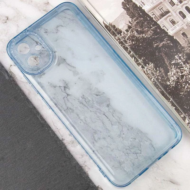 Силиконовый чехол с узором на Samsung Galaxy A04e – Голубой. Фото 4 из 6