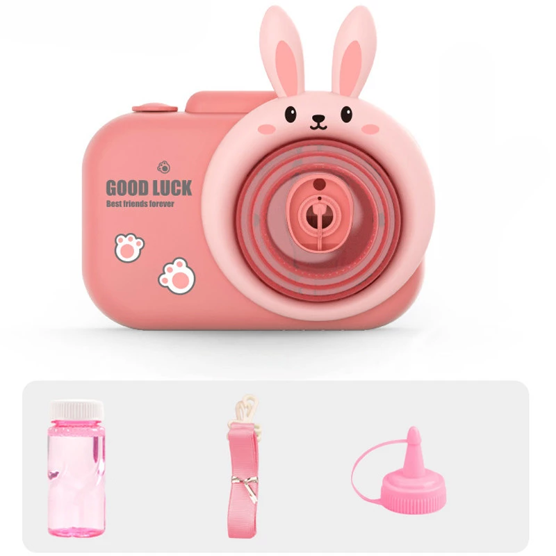 Фотокамера-генератор мильних бульбашок 9996 Children's camera – Rabbit / Pink. Фото 6 з 6