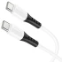 Дата кабель Hoco X82 Silicone Type-C to Type-C 60W (1m) – White. Фото 2 з 4
