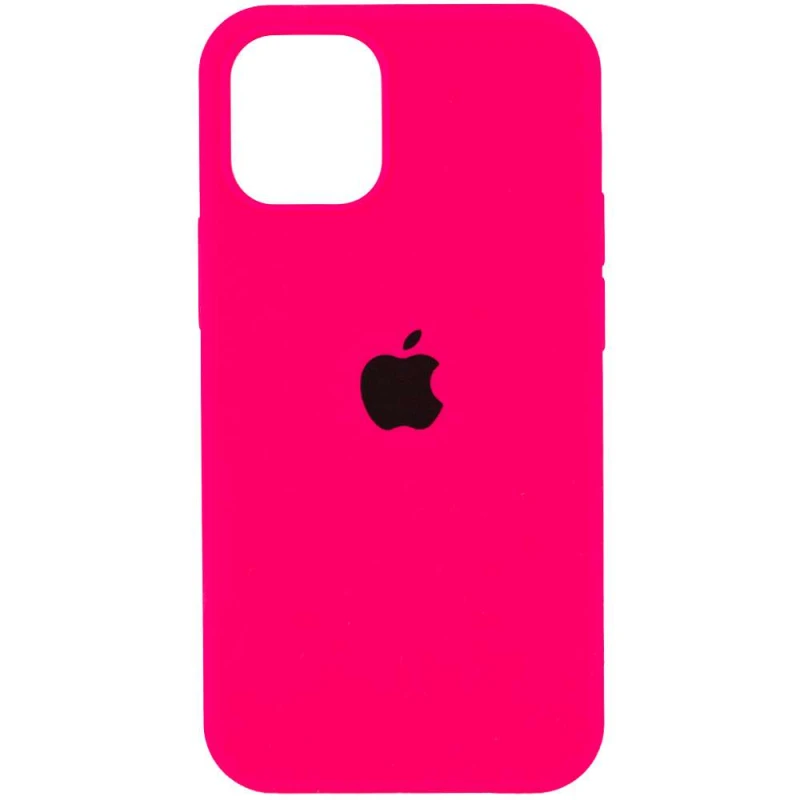 

Чехол Silicone Case с закрытым низом для Apple iPhone 12 (6.1") (Розовый / Barbie pink), Рожевий / barbie pink