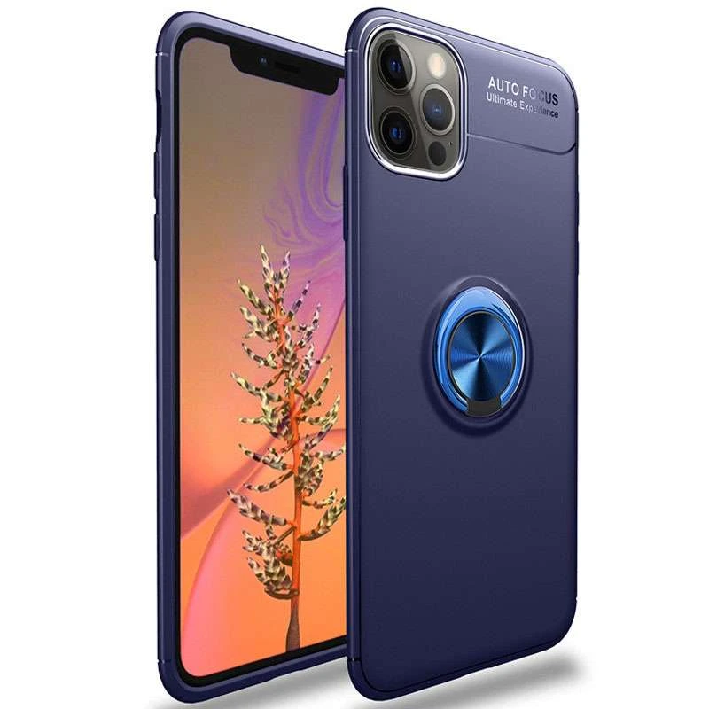 

Чохол Deen ColorRing з кільцем на Apple iPhone 12 Pro Max (6.7") (Синій / Синій)