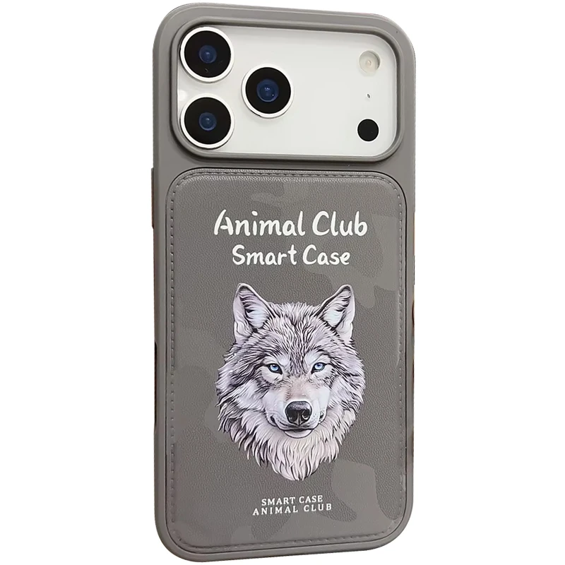 TPU+PC чохол Animal Club для Apple iPhone 16 – Titanium Gray. Фото 1 з 1