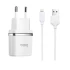 МЗП Hoco C11 Charger + Cable (Lightning) 1.0A 1USB – Білий. Фото 1 з 7