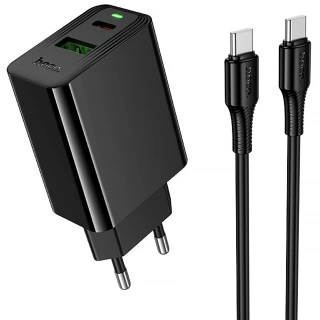 МЗП Hoco CS94A Leader PD20W+QC3.0 (1USB-A/1C) + кабель Type-C to Type-C фото 1 з 1