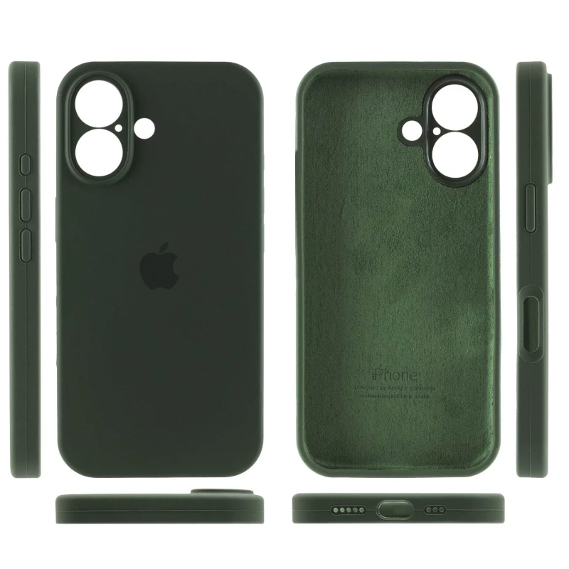 Чохол Silicone Case з захистом камери на Apple iPhone 16 Plus – Зелений / Cyprus Green. Фото 4 з 8
