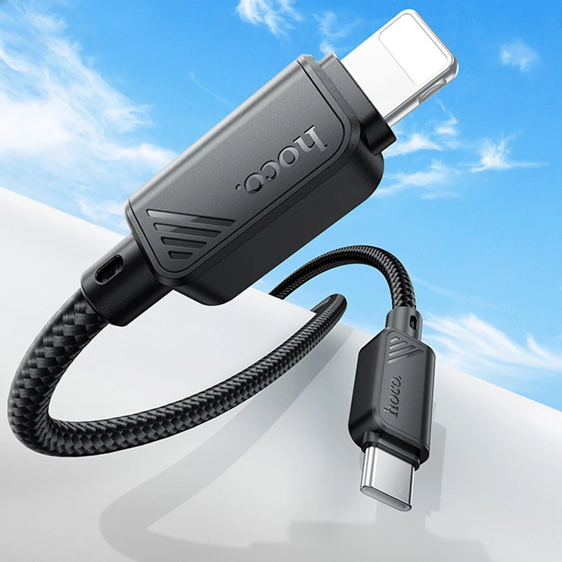 Дата кабель Hoco X113 Beneficio Type-C to Lightning (1m) – Black. Фото 3 з 4