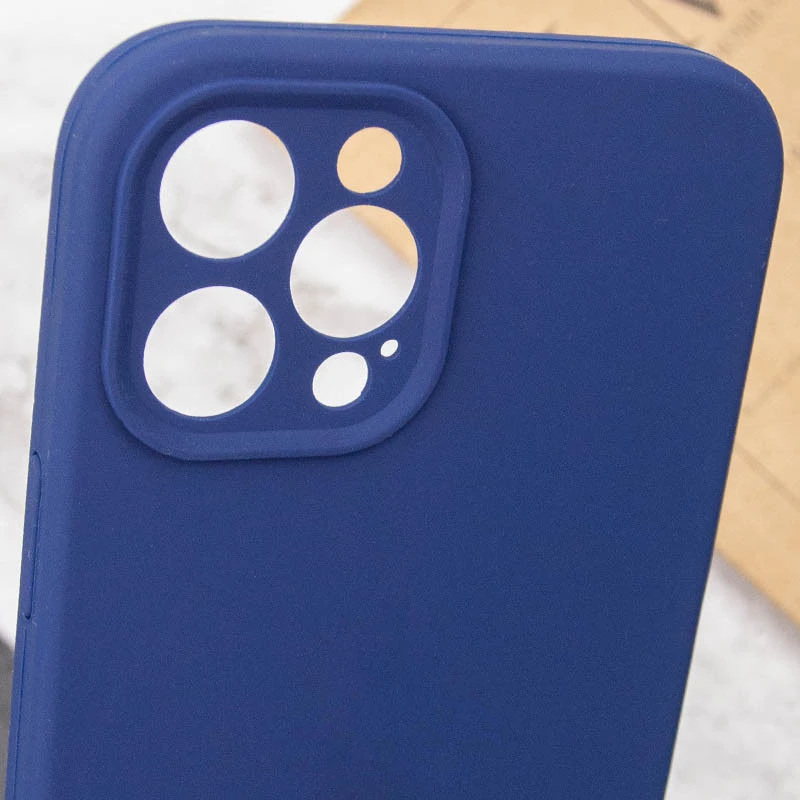 Чохол Silk Full Camera Protective (AA) NO LOGO для Apple iPhone 12 Pro (6.1") – Синій / Deep navy. Фото 6 з 6