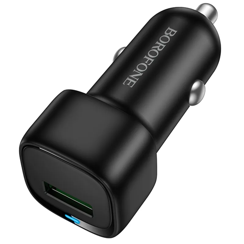 АЗП Borofone BZ34 Cloud QC3.0 18W (1USB-A) – Black. Фото 3 з 5