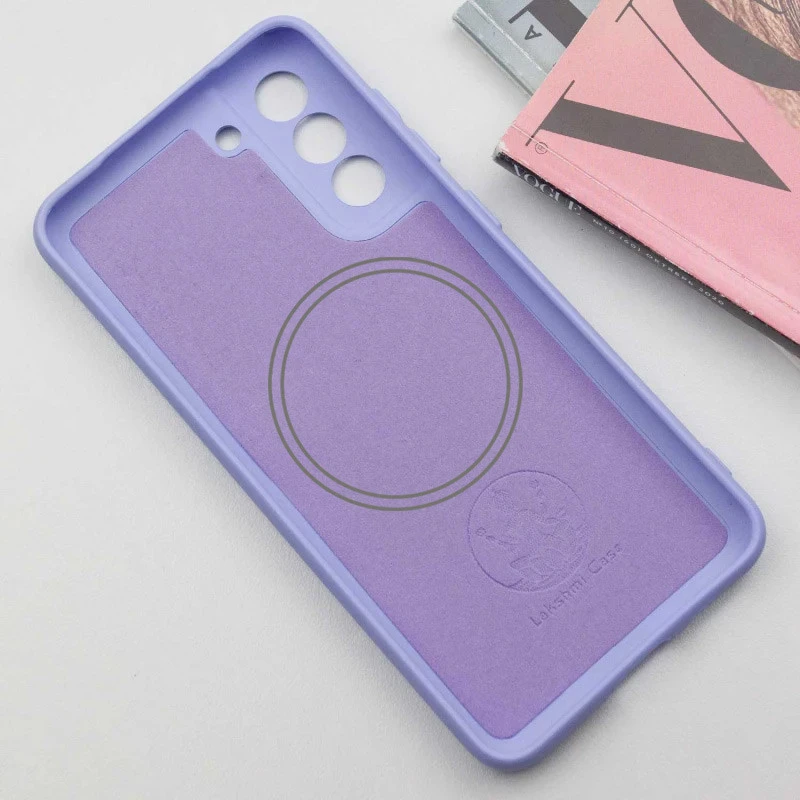 Чохол Silicone Cover Lakshmi Full Camera (AA) with Magnetic Fit для Samsung Galaxy S21 FE – Бузковий / Dasheen. Фото 3 з 4