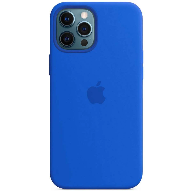 Чохол Silicone case (AAA) with Magsafe для Apple iPhone 12 Pro Max (6.7") – Синій / Capri Blue. Фото 1 з 1