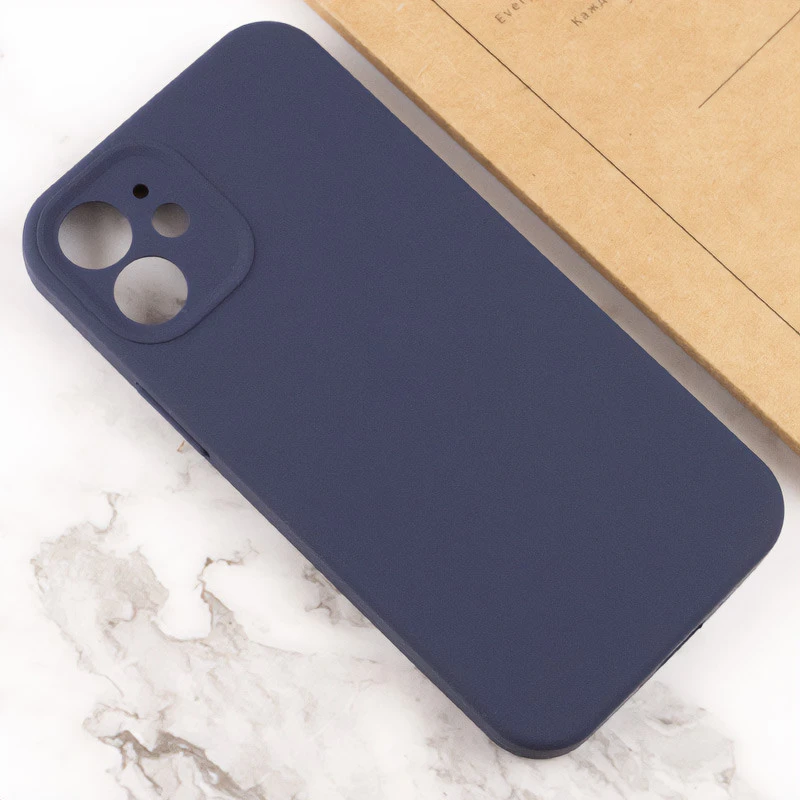 Чохол з захистом камери Silicone Case для Apple iPhone 12 (6.1") – Темно-синій / Midnight blue. Фото 3 з 4