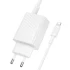 СЗУ Borofone BAS76A Source PD30W+QC3.0 (1USB-A/1C) + кабель Type-C to Lightning – White. Фото 4 из 5