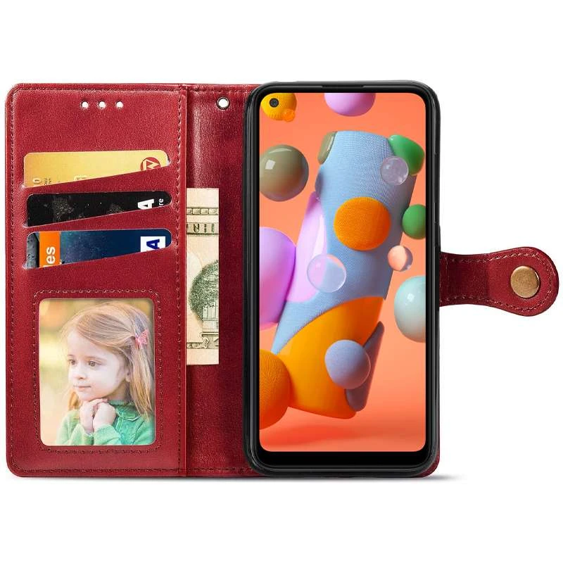 Чохол-книжка GETMAN галант на Samsung Galaxy A11 – Червоний. Фото 2 з 5