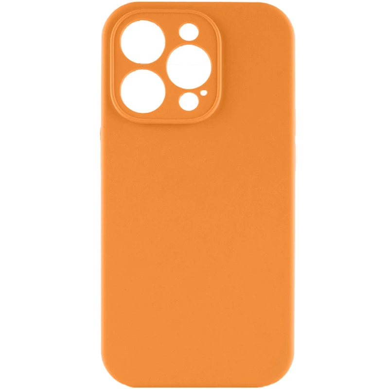 Чехол с защитой камеры Silicone Case для Apple iPhone 16 Pro Max – Оранжевый / Orange. Фото 1 из 1