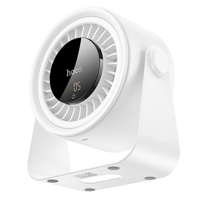 Настільний вентилятор Hoco HX66 desktop circulating fan 3000 mAh – White. Фото 3 з 8