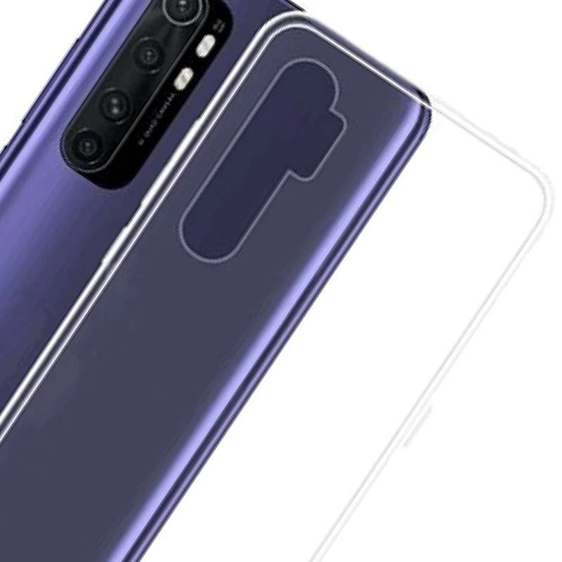 Ультратонкий силиконовый чехол 1 мм для Xiaomi Mi Note 10 Lite – Бесцветный (прозрачный). Фото 3 из 6