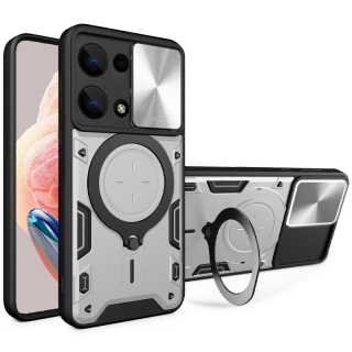 Ударопрочный чехол Bracket Ringstand с защитной шторкой для камеры для Xiaomi Redmi Note 13 Pro 4G фото 1 из 5