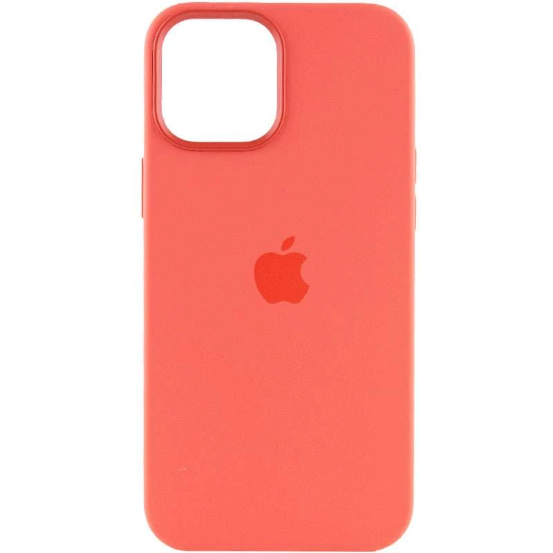 Чохол Silicone case Premium з Magsafe та анімацією на Apple iPhone 12 – Помаранчевий / Pink citrus. Фото 2 з 7