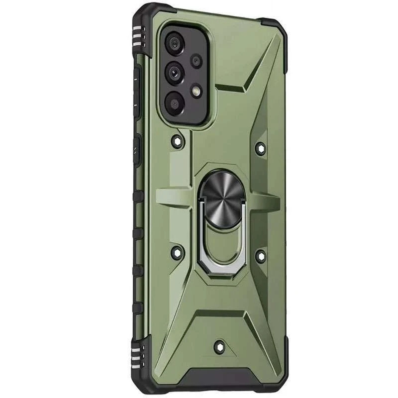 Ударостійкий чохол Pathfinder з кільцем на Samsung Galaxy M23 5G – Зелений / Army Green. Фото 2 з 2