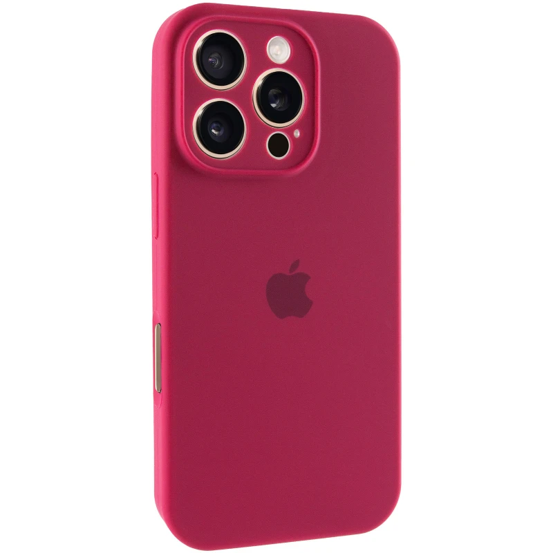 Чохол Silicone Case з захистом камери на Apple iPhone 16 Pro – Червоний / Rose Red. Фото 2 з 6