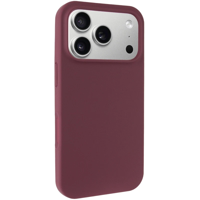 Чохол з закритим низом Silicone Case на Apple iPhone 17 Pro Max (6.9") – Бордовий / Plum. Фото 3 з 8